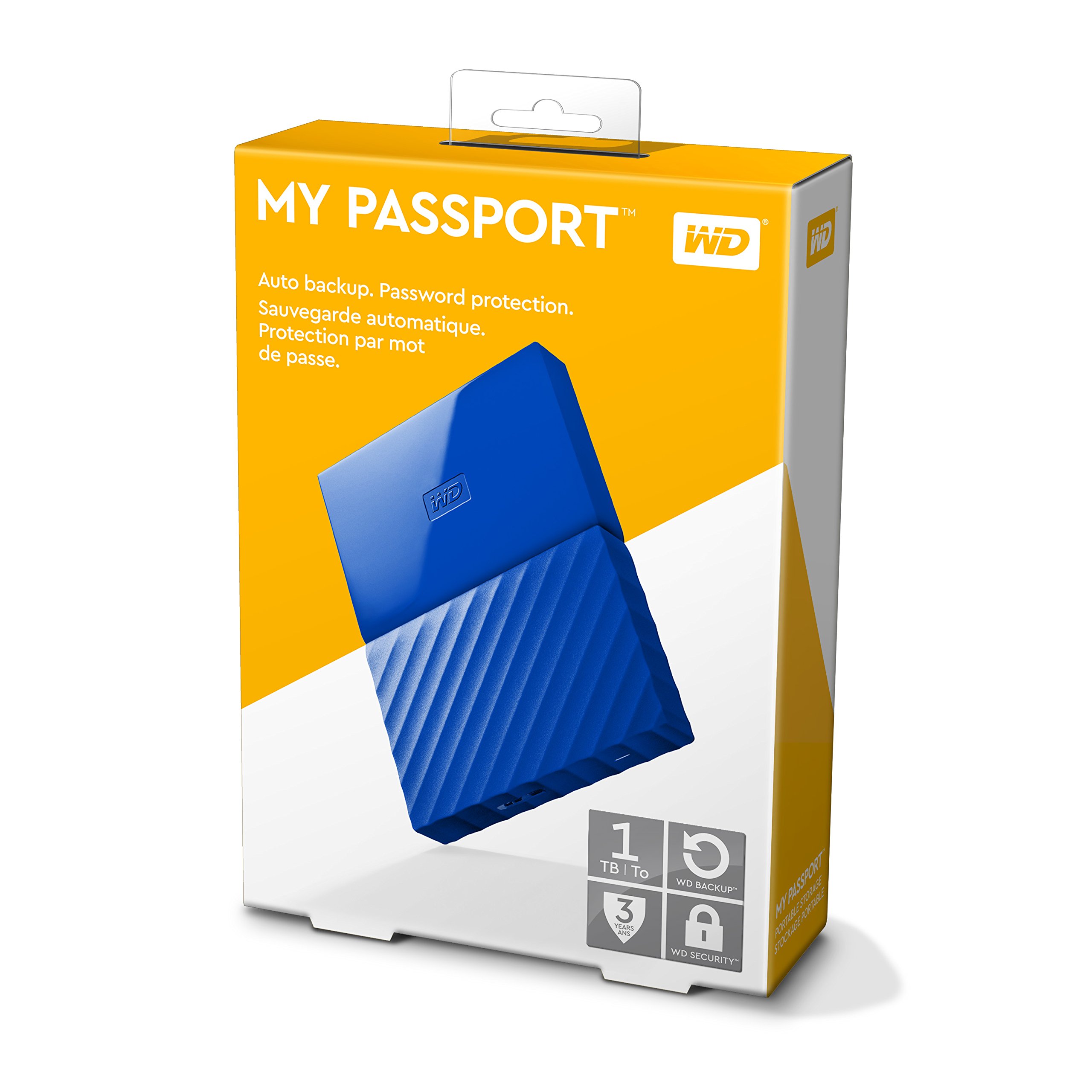 Disque dur externe WD DD2.5 1TB MY PASSPORT BLEU