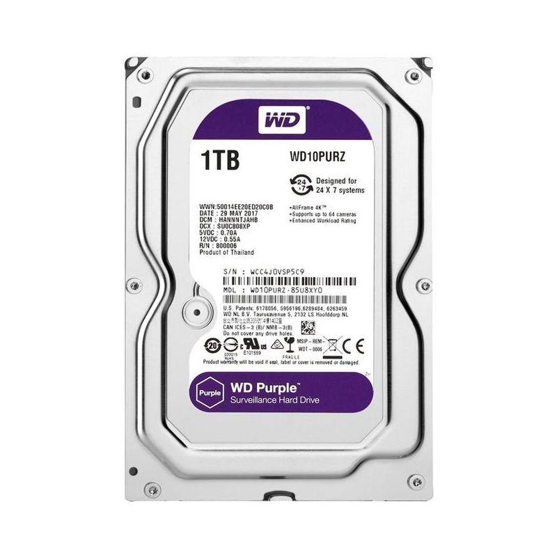 Western Digital WD Purple Surveillance Hard Drive 1 To SATA 6Gb/s