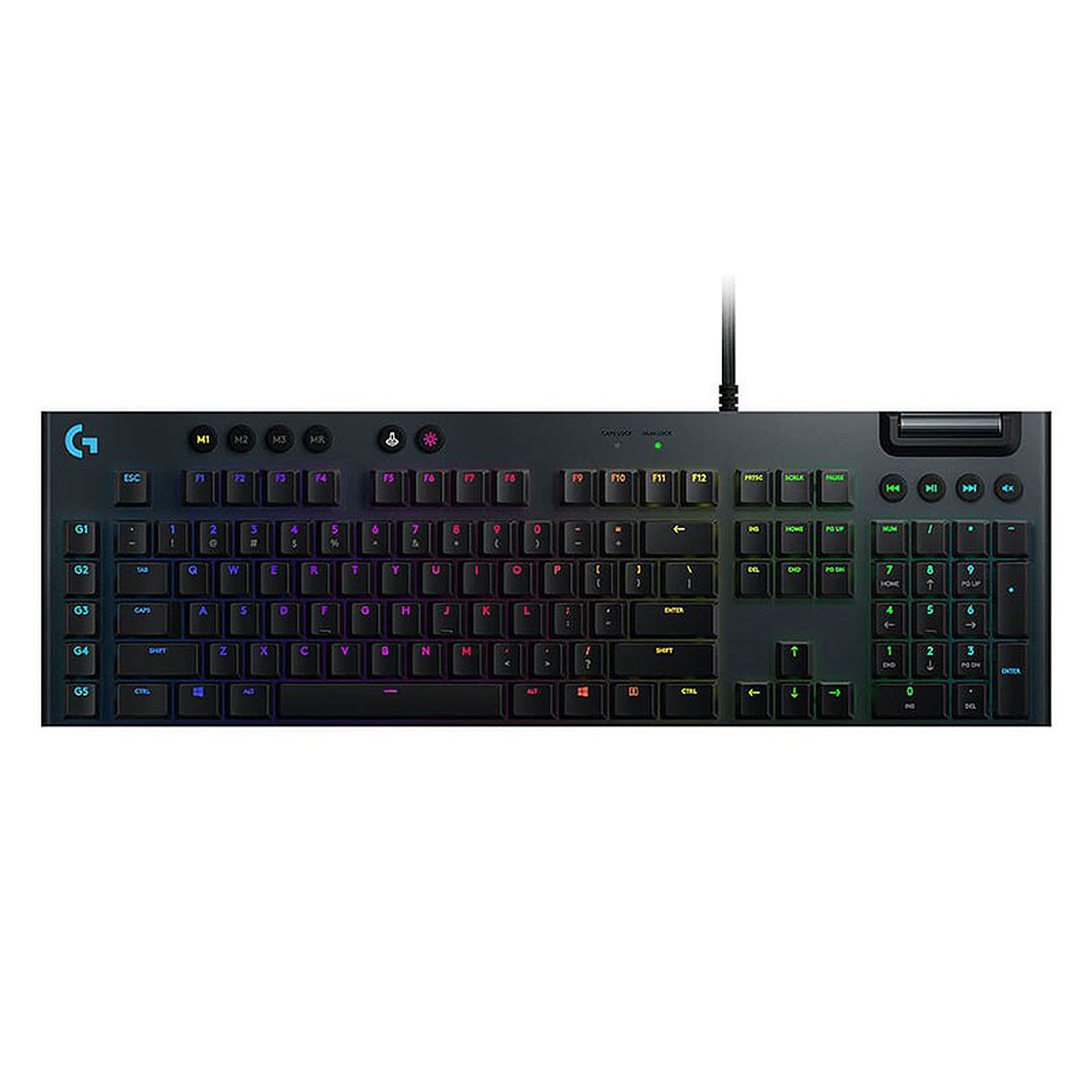 CLAVIER GAMING MECANIQUE LIGHTSYNC RVB –G815- NOIR FRANÇAIS (AZERTY) -920-008986